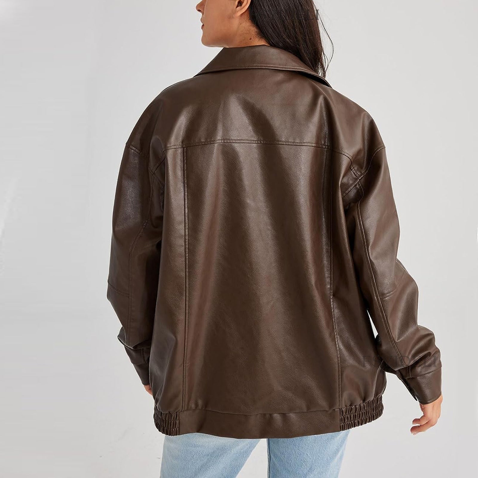 Noah | Faux Leather Zip-up Jacket