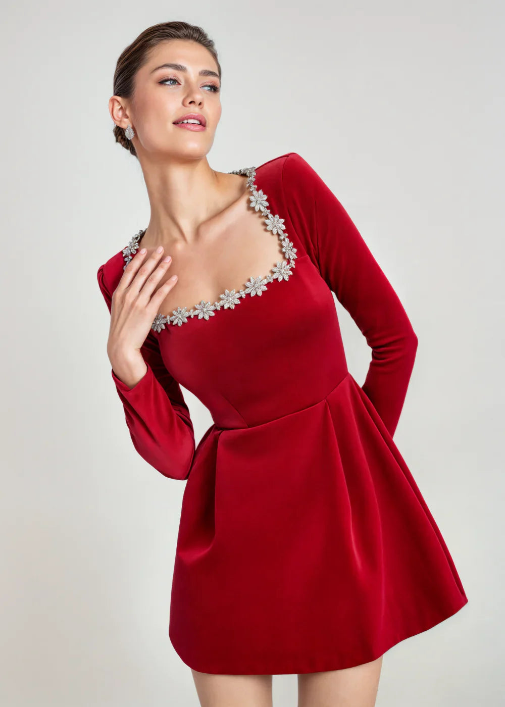 Petra | Embellished A-line Mini Dress