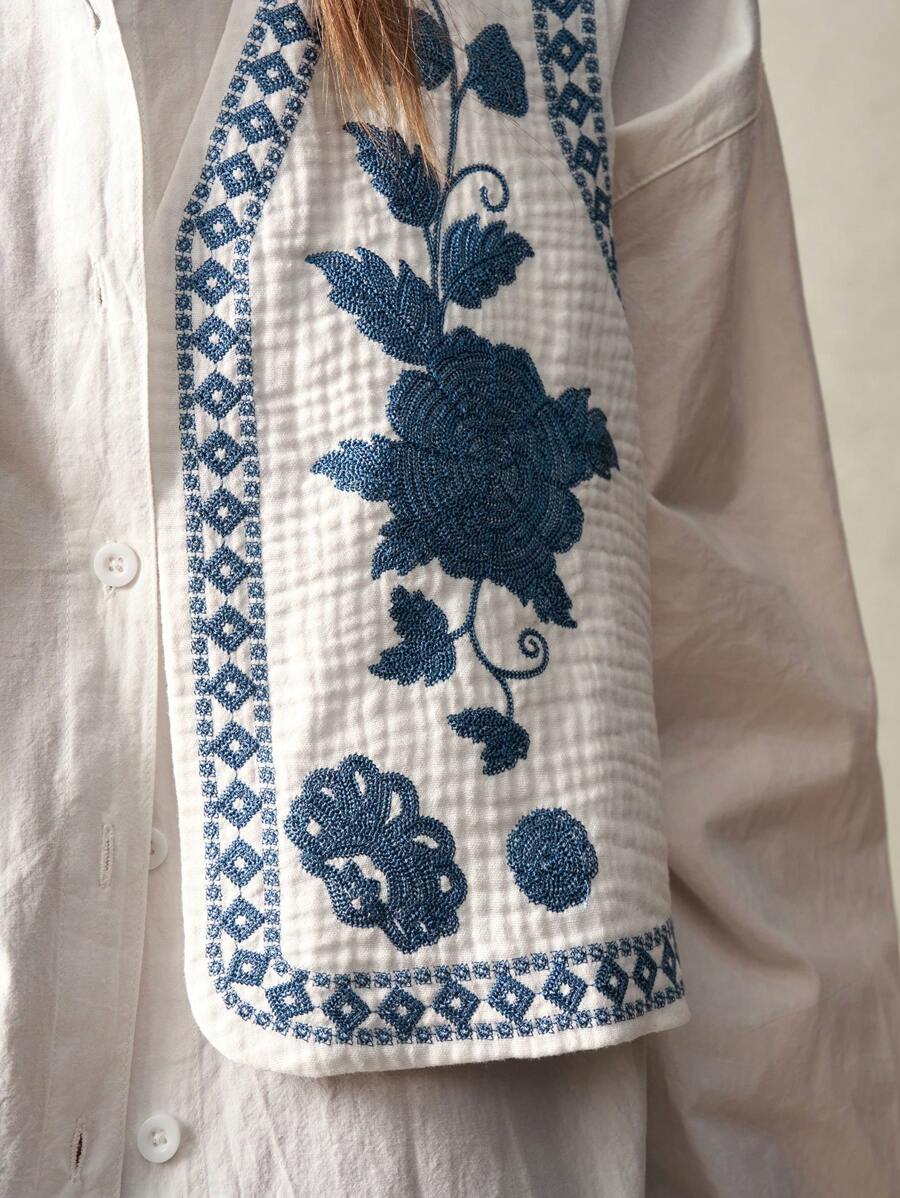Ilka | Embroidered Sleeveless Vest