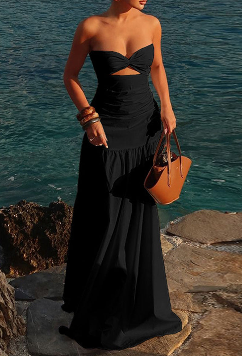 Jona | Strapless Cutout Maxi Dress