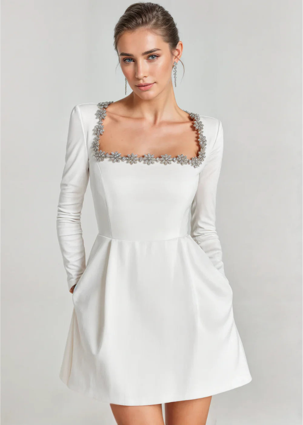 Petra | Embellished A-line Mini Dress