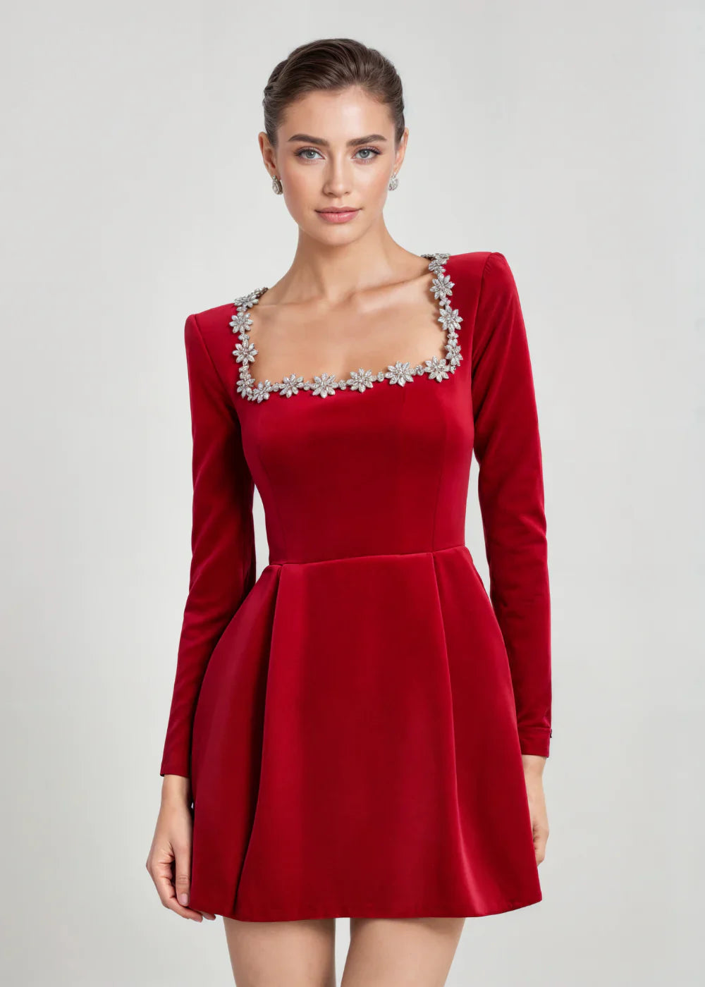 Petra | Embellished A-line Mini Dress