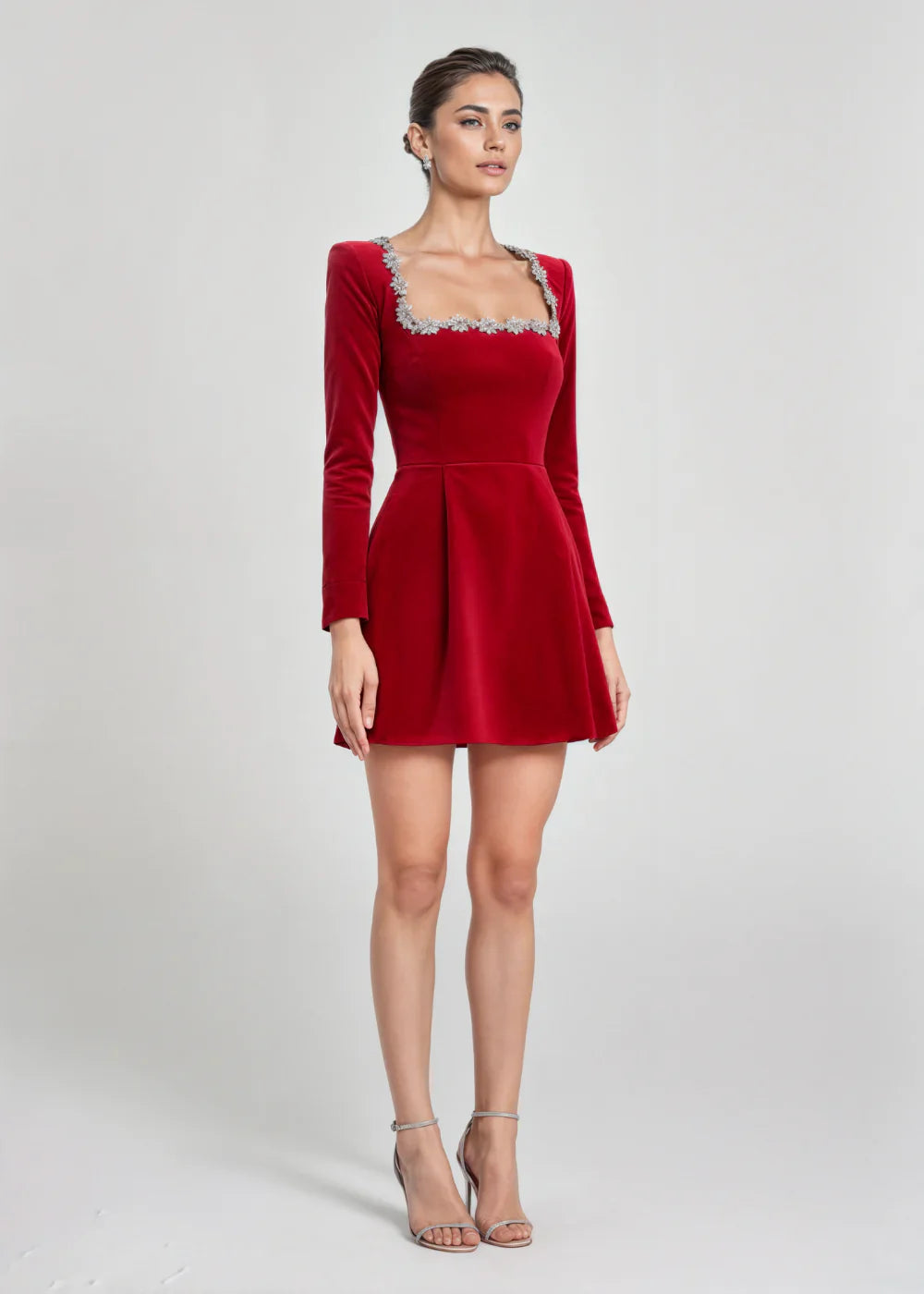 Petra | Embellished A-line Mini Dress