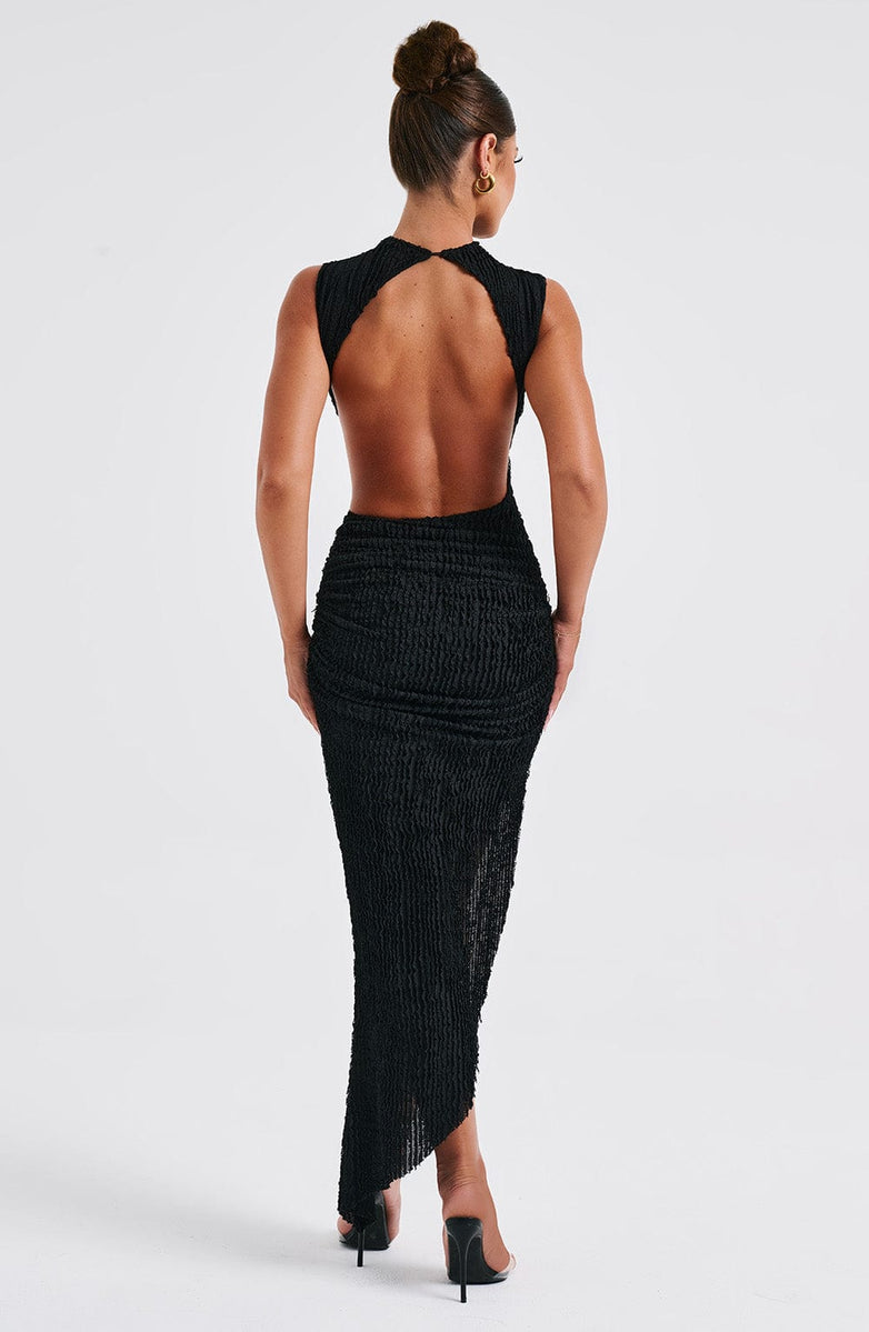 Sena | Sleeveless Textured Slit Dress