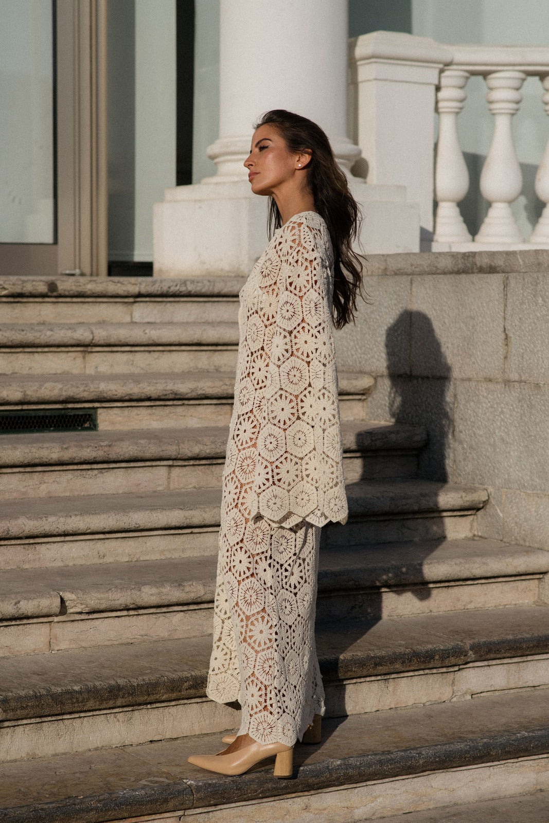 Lena | Crochet Lace Maxi Dress