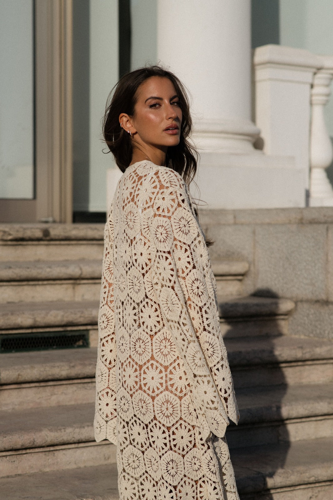 Lena | Crochet Lace Maxi Dress