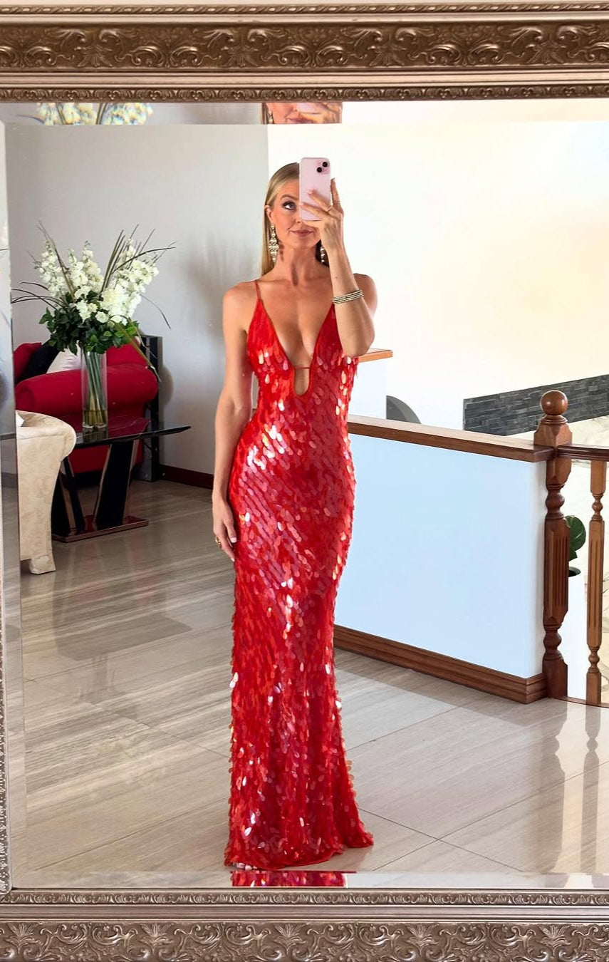 Isla | Backless Sequin Dress