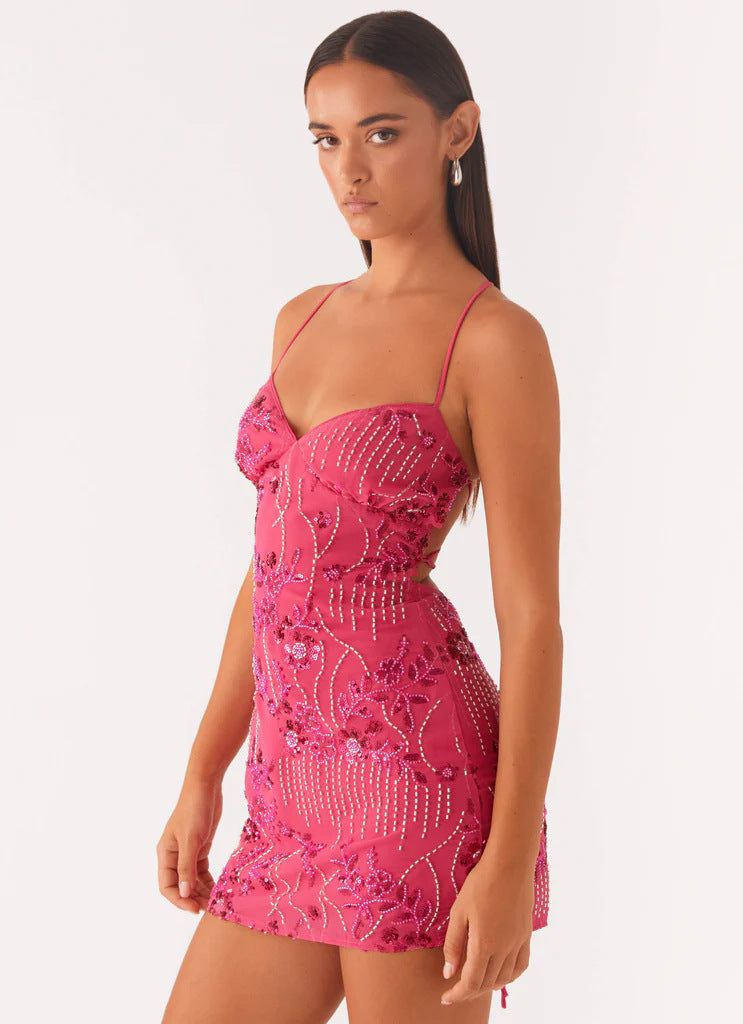 Lana | Backless Sequin Dress