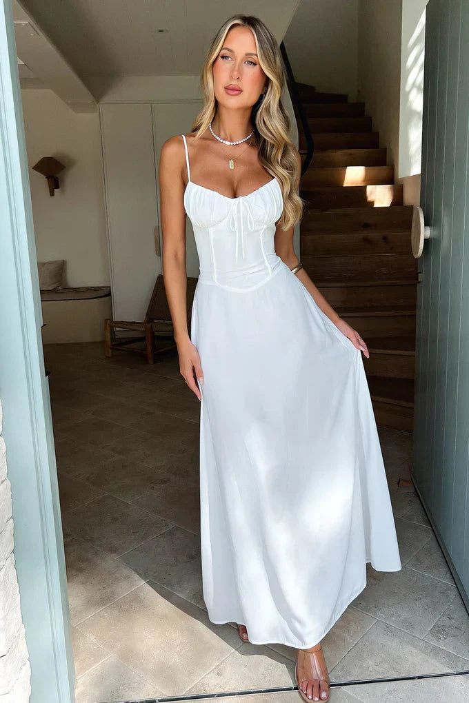 Elena | Backless Lace-up Dress