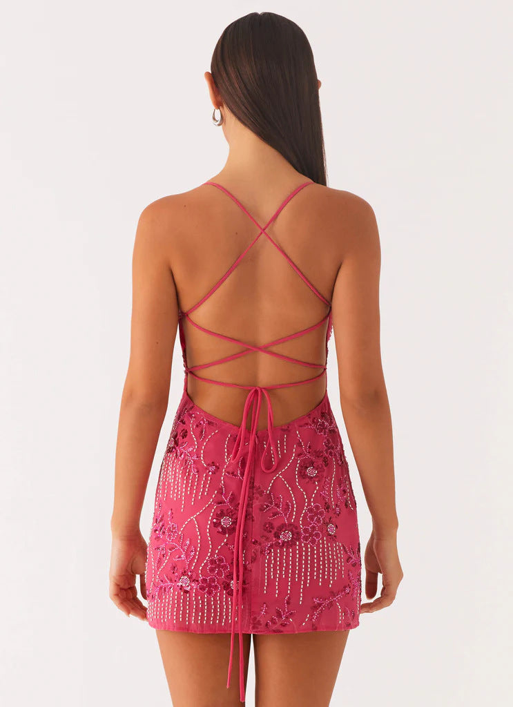 Lana | Backless Sequin Dress