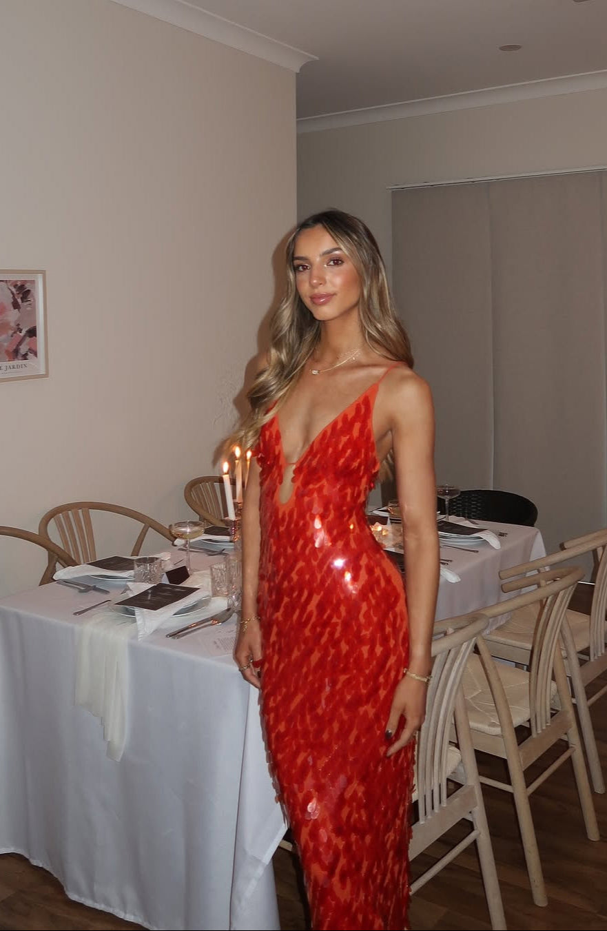 Isla | Backless Sequin Dress