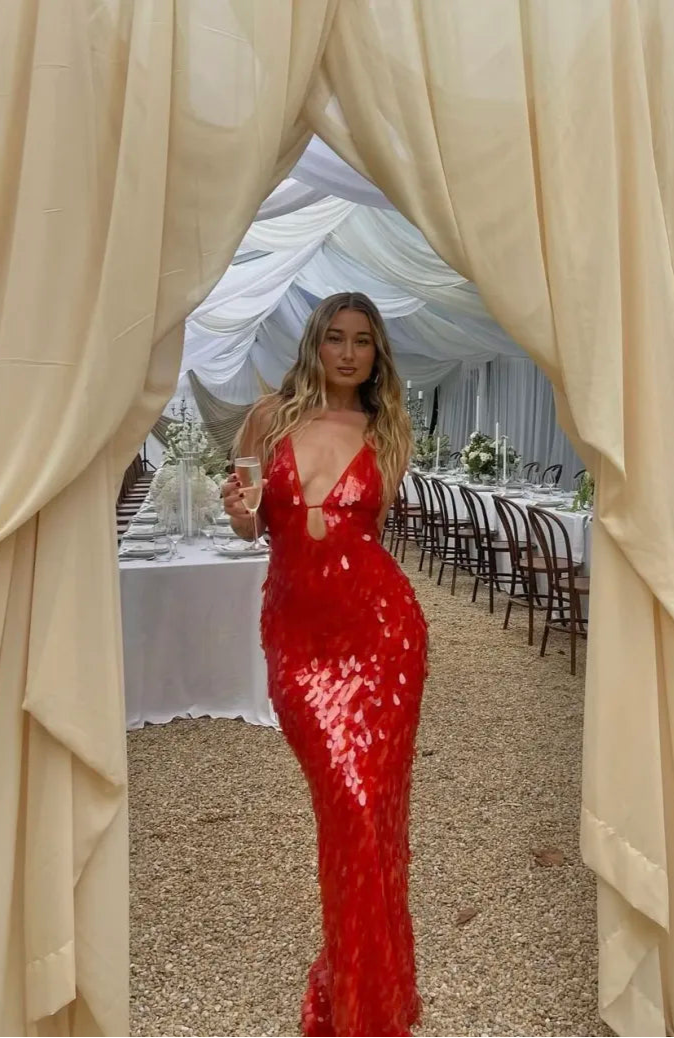 Isla | Backless Sequin Dress